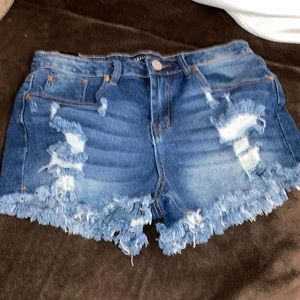 Almost Famous Distressed Cut Off Jean Shorts Size 7